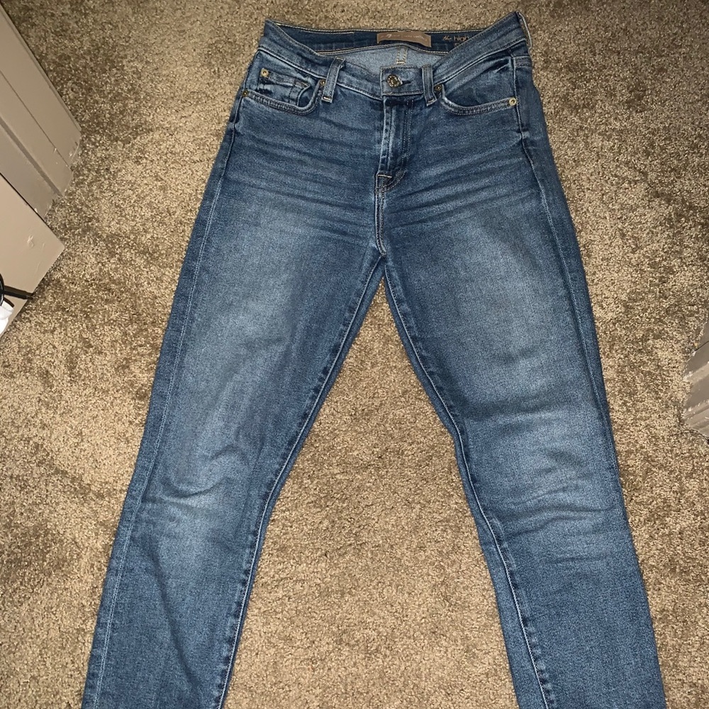 LUXE VINTAGE HIGH WAIST ANKLE SKINNY IN GREY BLUE - Picture 8 of 12